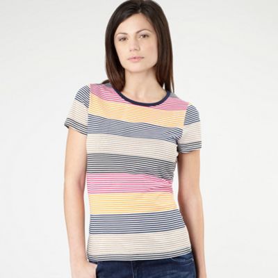 Principles by Ben de Lisi Cerise multi striped t-shirt