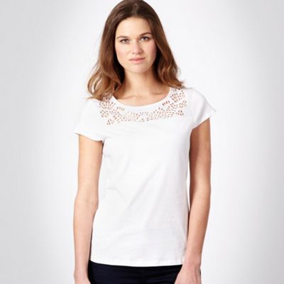 Principles by Ben de Lisi White cut-out t-shirt