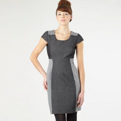 Black tweed tipped dress