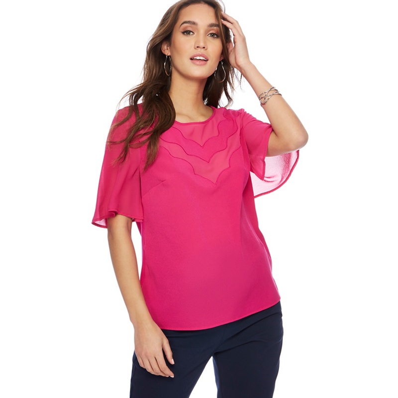 Principles - Pink Ruffle Sleeve Top Review