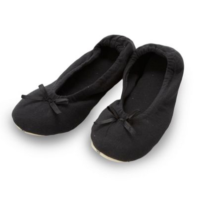 Black jersey ballet slippers