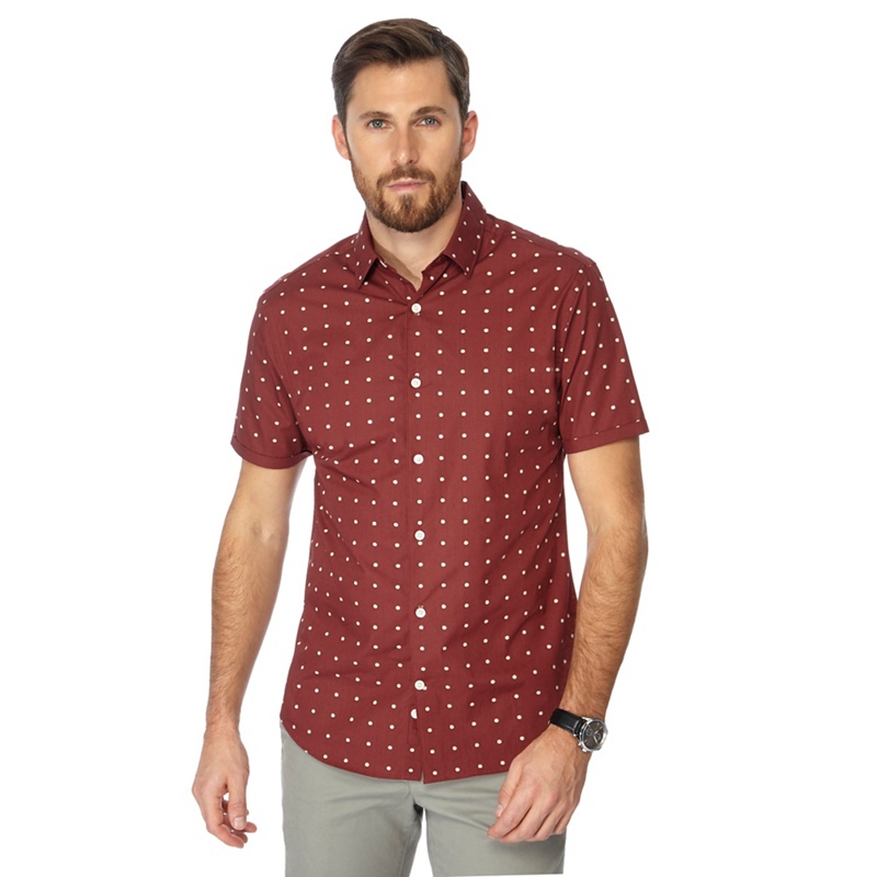 J by Jasper Conran - Big And Tall Terracotta Dot Print Short Sleeve Shirt Review