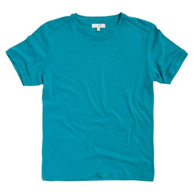 Turquoise basic crew neck t-shirt