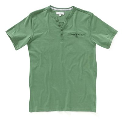 Green y-neck mens t-shirt