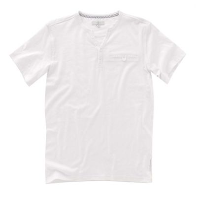 White y-neck mens t-shirt