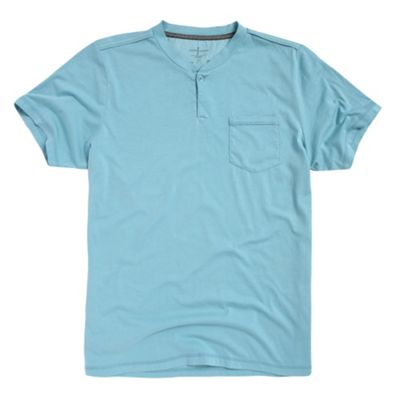 Pale blue white new notch t-shirt