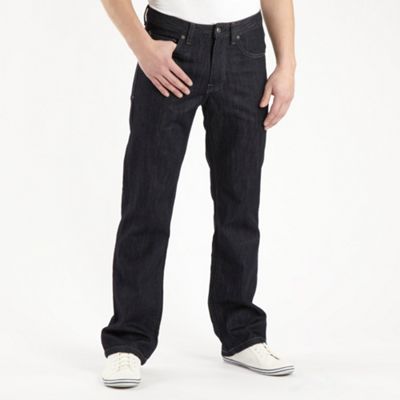 Dark blue coated jeans
