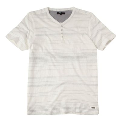 White Pali slub neck t-shirt