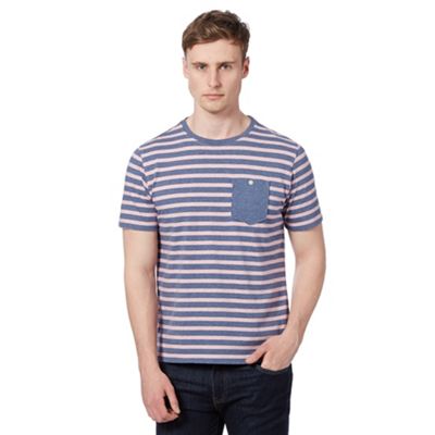 J by Jasper Conran - Designer blue striped pocket t-shirt