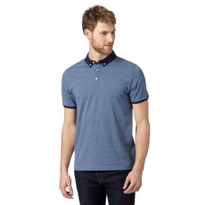 J by Jasper Conran - Designer blue printed polo shirt