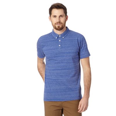 J by Jasper Conran - Big and tall designer bright blue dye striped polo shirt