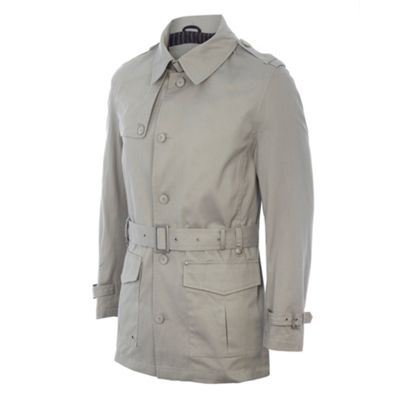 Jasper cONRAD Grey belted mac coat