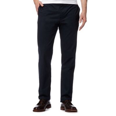 J by Jasper Conran - Designer navy twill flat front trousers