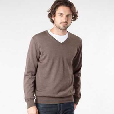 Light brown merino wool jumper