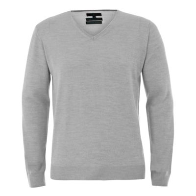 Light grey merino wool jumper