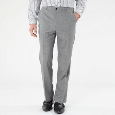 Light grey mini check trousers