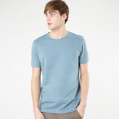 Aqua plain crew neck t-shirt