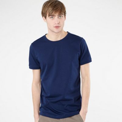 Navy plain crew neck t-shirt