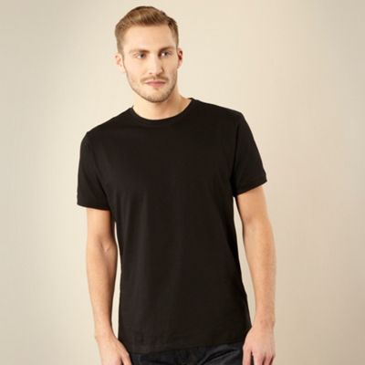 Designer black crew neck t-shirt