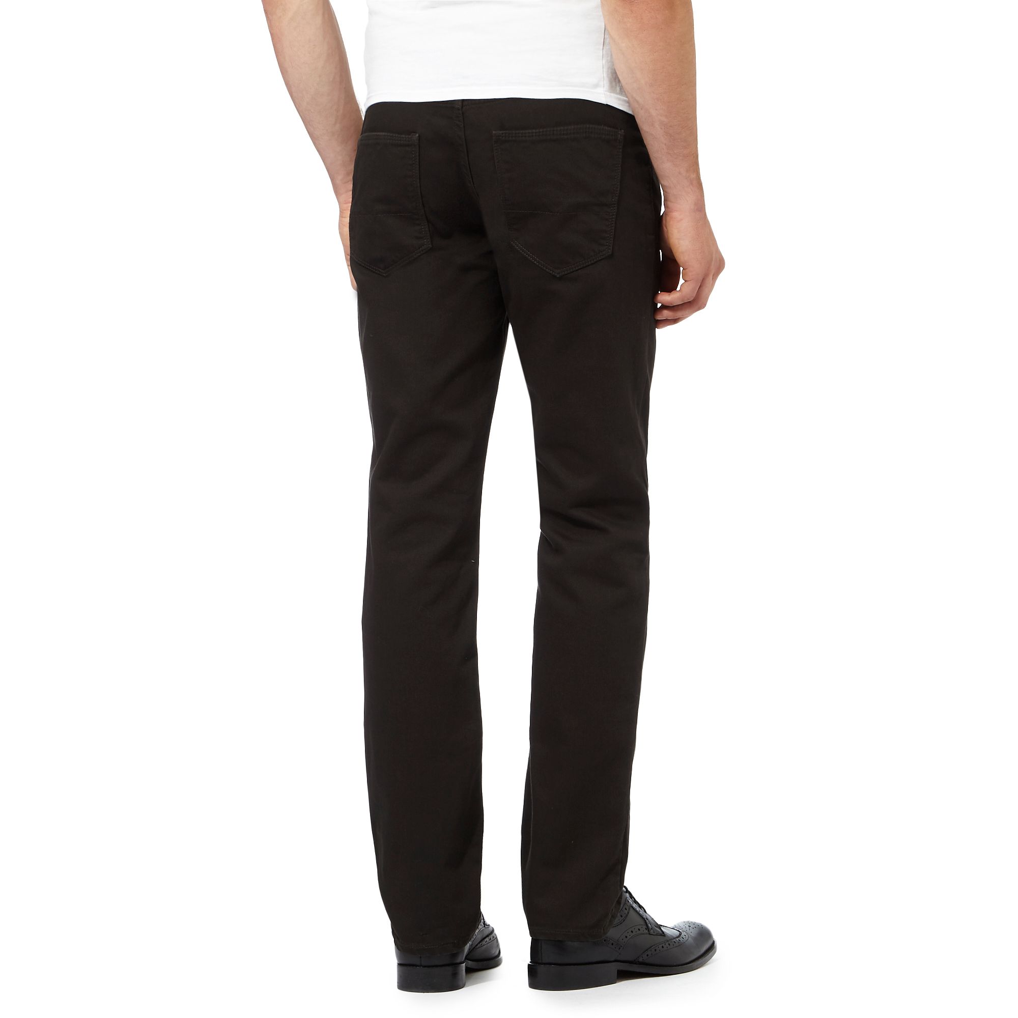 J By Jasper Conran Mens Dark Green Textured Waffle Trousers From