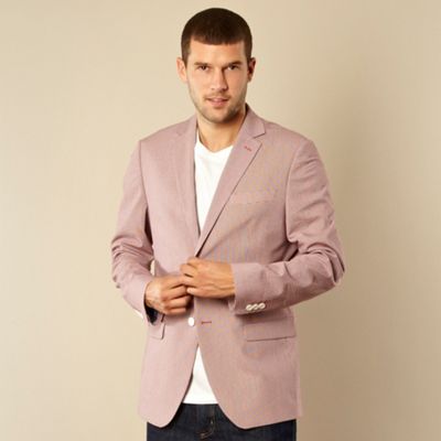 Designer red mini gingham checked blazer                                                                                        