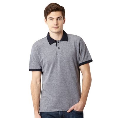 J by Jasper Conran - Big and tall designer navy pique polo shirt