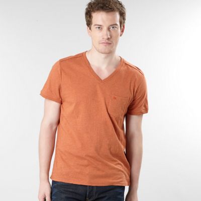 Orange deep pocket t-shirt