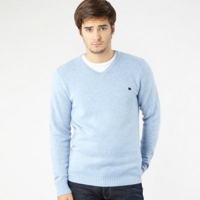 Light blue lambswool blend jumper