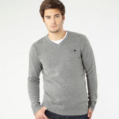 Light grey lambswool blend jumper