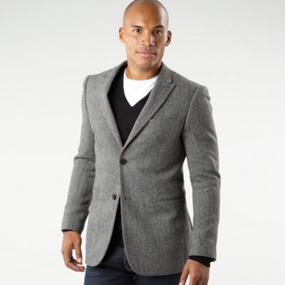 jasper conran Grey herringbone tweed jacket