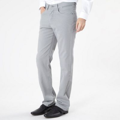 Grey corduroy casual trousers