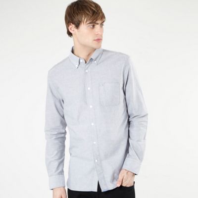 Light grey plain oxford shirt