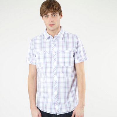 Pink linear check shirt