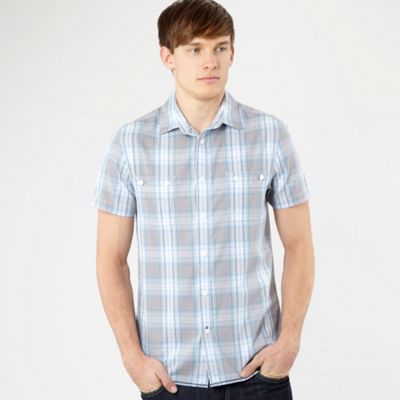 Grey graduating check shirt