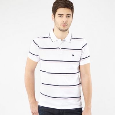 Pink textured stripe polo shirt
