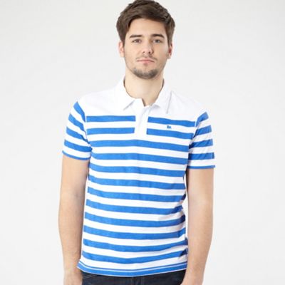 White block striped polo shirt