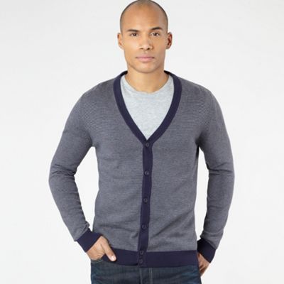 Navy striped cardigan