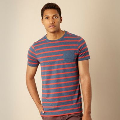 Designer blue breton striped t-shirt                                                                                            
