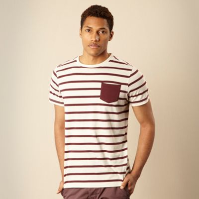 Designer cream breton striped t-shirt                                                                                           