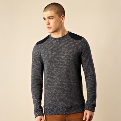 Designer navy cord patch sweatshirt                                                                                             