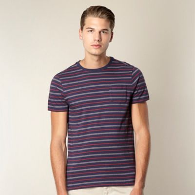 Designer navy fine striped t-shirt                                                                                              