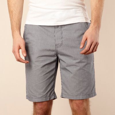 Designer navy fine gingham shorts                                                                                               