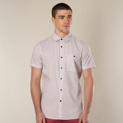 Big and tall designer white diamond shirt                                                                                       