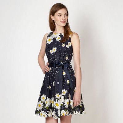 Red Herring Navy daisy prom dress