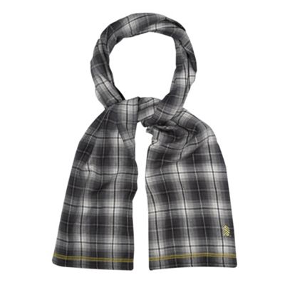 Grey lightweight check scarf