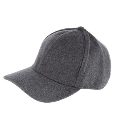 Grey melton baseball cap