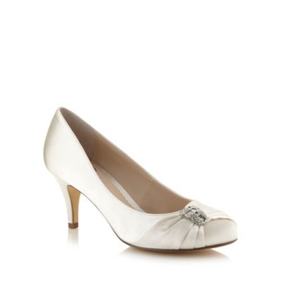 Debut Ivory satin diamante trim occasion shoes- at Debenhams