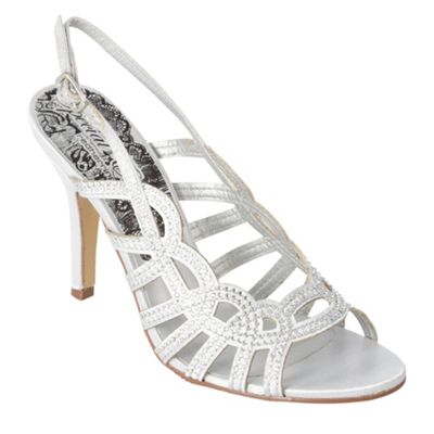 evening sandals for women. Silver