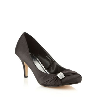 black satin court shoes uk