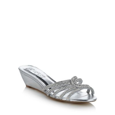 ... wide fit diamante mini wedge sandals - Shoes  boots - Debenhams